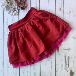 BABY GAP OUTLET 4T Solid Valentines Skirt with Ruffle